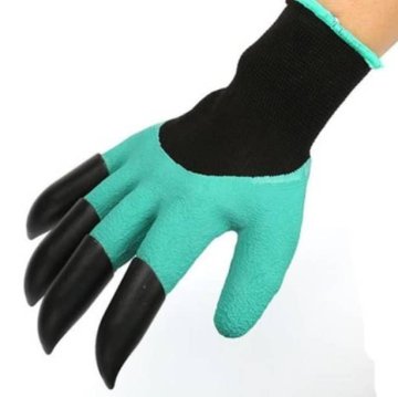 Praktické rukavice pre prácu na záhradke s plastovými pazúrikmi pre pravákov