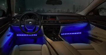 Farebné LED RGB pásiky do auta - 4 ks - Onever