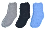 Detské chlpaté ponožky KIDS - 3 páry, mix farieb, veľkosť 22-25