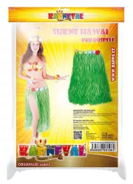 Sukne Hawaii zelená pre dospelých, 72 cm