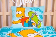 Detská obliečka - Bart Simpson - modrá - 140x200