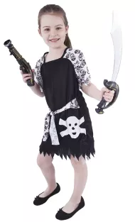 Detský kostým Pirátka s lebkou Halloween (M)