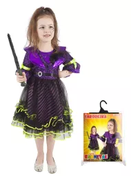 Detský kostým čarodejnice/Halloween fialový (S)
