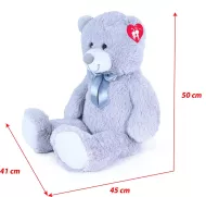Veľký plyšový medveď Hugo - 80 cm - sivý