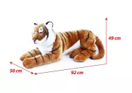 plyšový tiger ležiaci, 92 cm