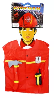 Detský hasičský kostým - s vysielačkou a sekerou - Rappa