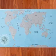 Stieracia mapa sveta - 88 x 52 cm