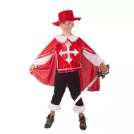 Detský kostým mušketier červený (S)