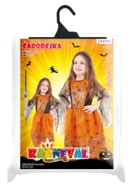 Detský kostým Halloween oranžový (M)