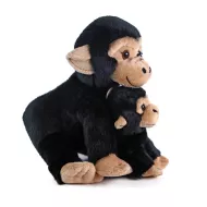 Plyšová opica s mláďaťom - so zvukom - 27 cm - Rappa