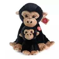 Plyšová opica s mláďaťom - so zvukom - 27 cm - Rappa