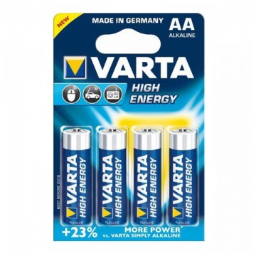 Alkalické batérie High Energy - 4x AA - 1,5V, 2930mAh - Varta
