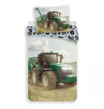 Obliečky - Traktor - zelený - 140 x 200 cm - 70 x 90 cm - Jerry Fabrics