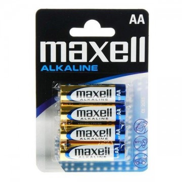 Alkalické baterie Maxell PK4 - 1.5V - 4x AA baterie Alkalické baterie Maxell PK4 - 1.5V - 4x AA baterie
