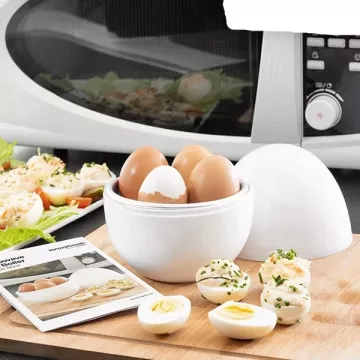 Varič na vajíčka do mikrovlnnej rúry s receptami - InnovaGoods