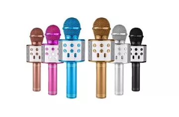Karaoke mikrofón pre deti - zlatý