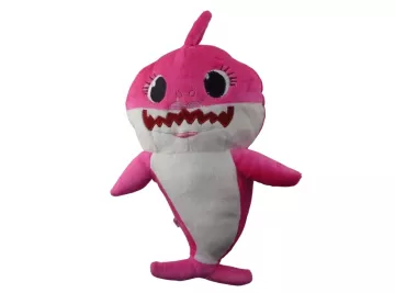 Spievajúci plyšový žralok - ružový