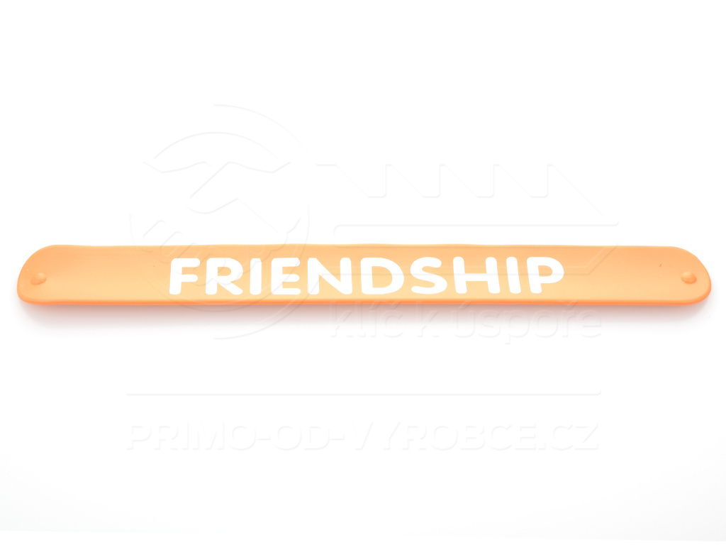 Náramek nápis FRIENDSHIP - oranžový Náramek nápis FRIENDSHIP - oranžový