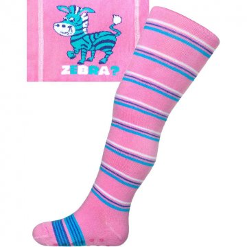 Bavlnené pančucháčky New Baby s ABS ružové zebra s pruhy Bavlnené pančucháčky New Baby s ABS ružové zebra s pruhy