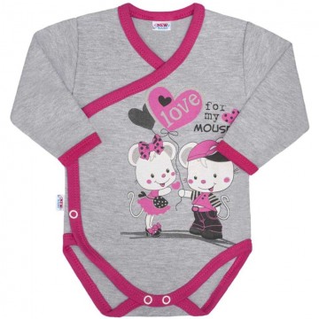Detské body s bočným zapínaním New Baby Love Mouse Detské body s bočným zapínaním New Baby Love Mouse