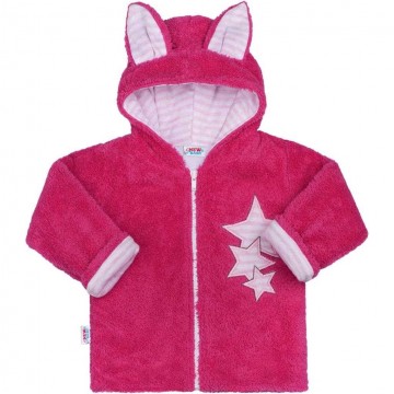 Zimná detská mikina New Baby Ušiačik tmavo ružová Zimná detská mikina New Baby Ušiačik tmavo ružová