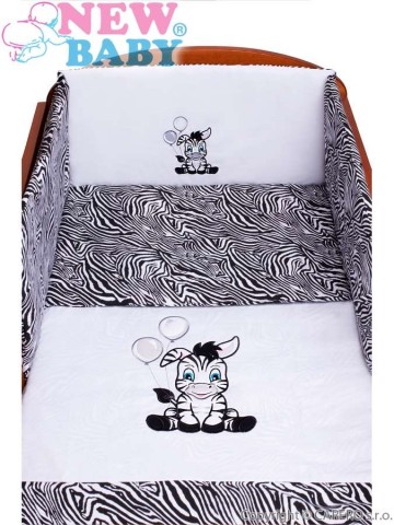 3-dielne posteľné obliečky New Baby Zebra 100/135 bielo-čierne 3-dielne posteľné obliečky New Baby Zebra 100/135 bielo-čierne