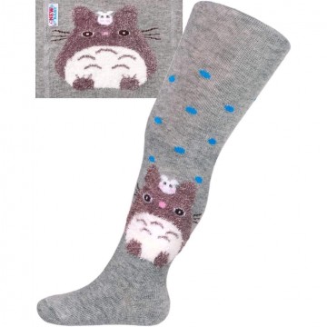 Bavlnené pančucháče 3D New Baby sivé so sovou Bavlnené pančucháče 3D New Baby sivé so sovou