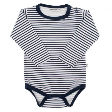 Kojenecké bavlněné body Baby Service Retro pruhy modré Kojenecké bavlněné body Baby Service Retro pruhy modré