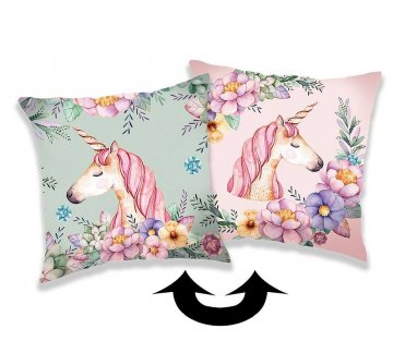 JERRY FABRICS Měnící povlak na polštářek s flitry Jednorožec 02 Polyester, 40/40 cm JERRY FABRICS Měnící povlak na polštářek s flitry Jednorožec 02 Polyester, 40/40 cm