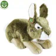 Plyšový ležiaci zajac - sivý - 25 cm - Rappa