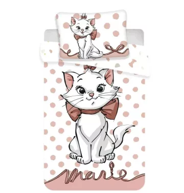 Bavlnené obliečky do postieľky - Mačička Mária - bodkované - 100 x 135 cm - Jerry Fabrics
