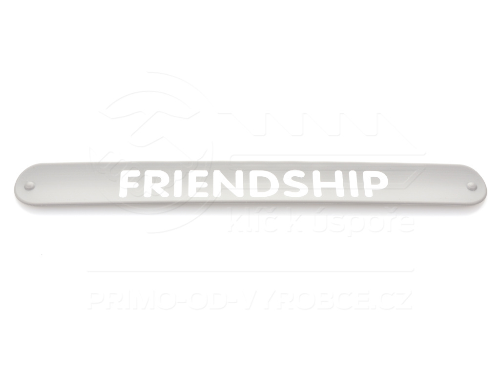Náramek nápis FRIENDSHIP - šedý Náramek nápis FRIENDSHIP - šedý