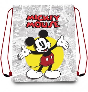 EUROSWAN Taška na tělocvik a přezůvky Mickey klasik Polyester, 41/33 cm EUROSWAN Taška na tělocvik a přezůvky Mickey klasik Polyester, 41/33 cm