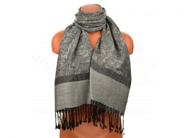 Dámská klasická šála - elegance, 30x180 - šedá Dámská klasická šála - elegance, 30x180 - šedá