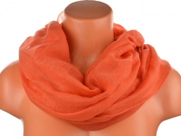 Dámský jednobarevný tunelový šátek - oranžový Dámský jednobarevný tunelový šátek - oranžový
