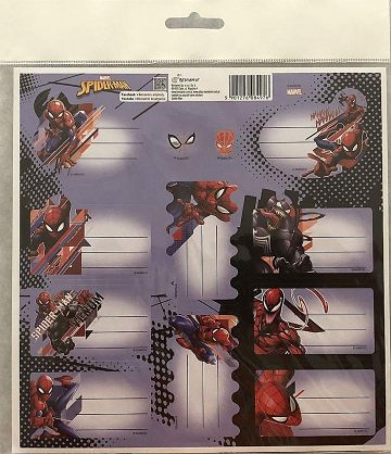 BENIAMIN Samolepící jmenovky Spiderman Papír, 20x20 cm BENIAMIN Samolepící jmenovky Spiderman Papír, 20x20 cm