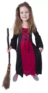 Detský kostým bordó čarodejnice/Halloween (S)
